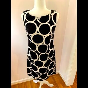 London Times black/white sheath dress, size 4